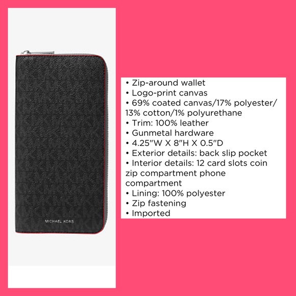 Michael Kors Wallet, Zip Around, TECH FRIENDLY,NEW - Picture 7 of 16
